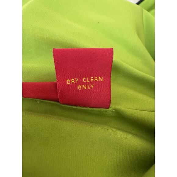 Shanghai Tang 100% Cashmere Lime Green Coat Jacket WMN's 44.100% Silk Lining - Picture 14 of 15